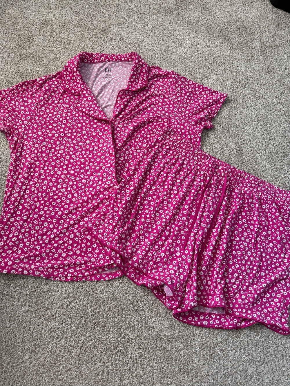 GAP Pink Floral Pajama Set